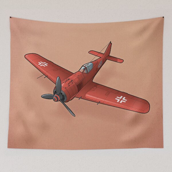 Item preview, Focke Wulf FW-190 in red designed and sold by sunsetgraphics.