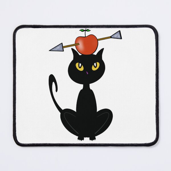 Item preview, Cat with apple and arrow on head designed and sold by BusyMonkeys.