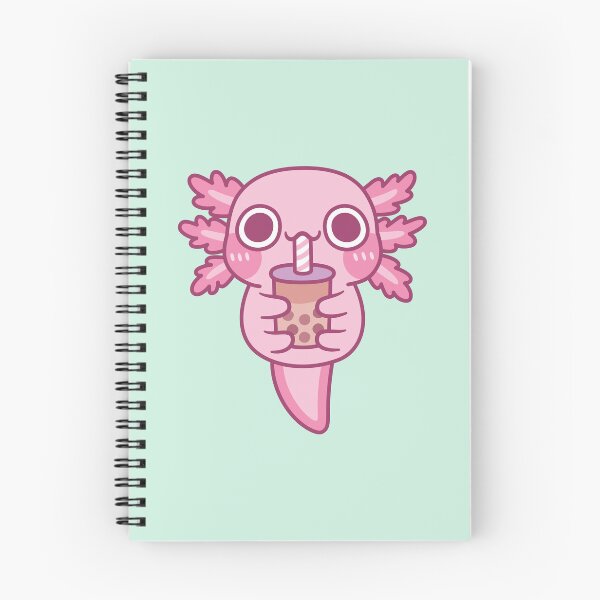 Item preview, Cute Little Axolotl Drinking Bubble Tea designed and sold by rustydoodle.