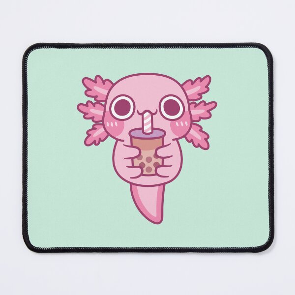 Item preview, Cute Little Axolotl Drinking Bubble Tea designed and sold by rustydoodle.