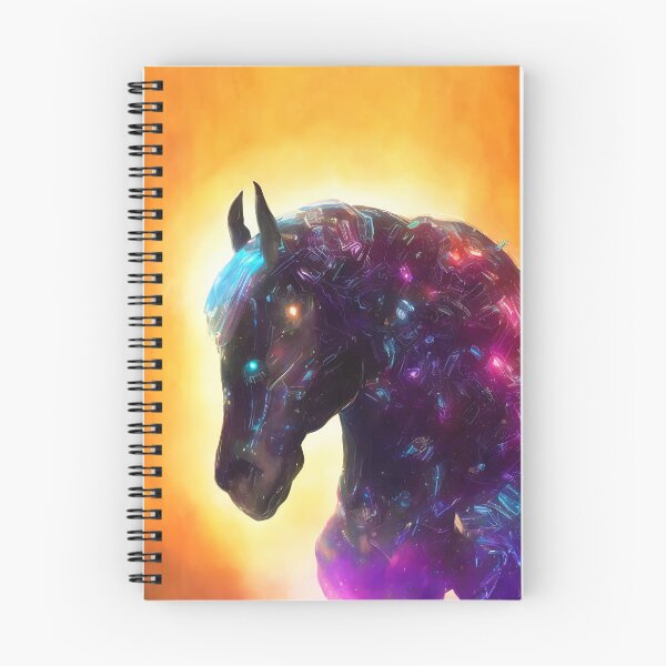 Item preview, Cyberspace Horse, detailed digital designed and sold by DrawItOnce.