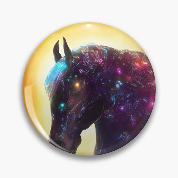 Item preview, Cyberspace Horse, detailed digital designed and sold by DrawItOnce.