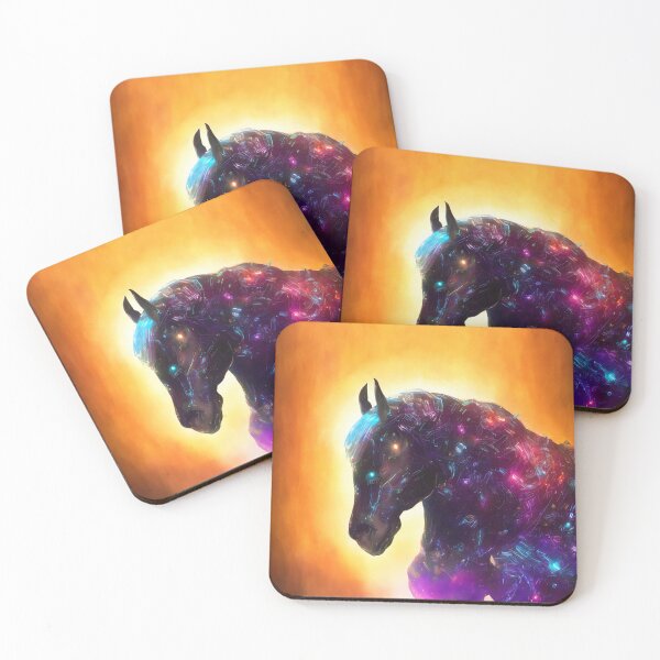Item preview, Cyberspace Horse, detailed digital designed and sold by DrawItOnce.