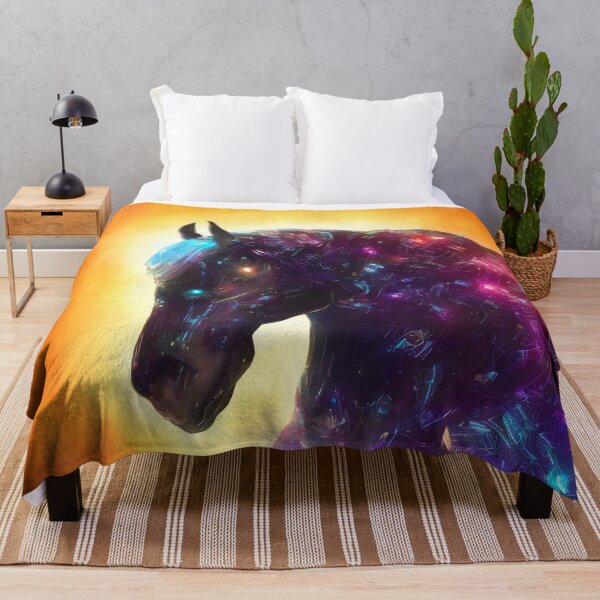 Item preview, Cyberspace Horse, detailed digital designed and sold by DrawItOnce.