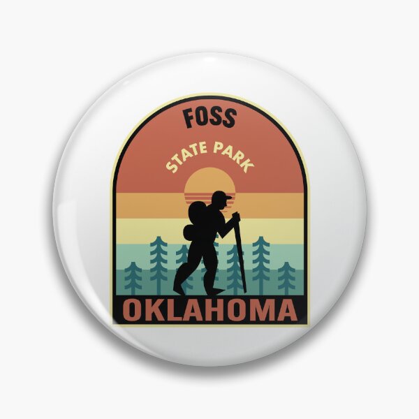 Artikelvorschau, Foss State Park Oklahoma Retro Hiking entworfen und verkauft von HalpinDesign.