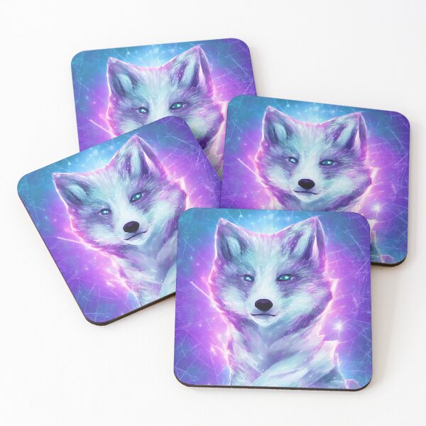 Item preview, Cyberspace Arctic fox, detailed digital designed and sold by DrawItOnce.
