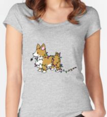 Corgi Christmas Time Women's Fitted Scoop T-Shirt