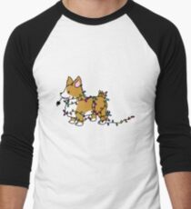 Corgi Christmas Time Men's Baseball ¾ T-Shirt