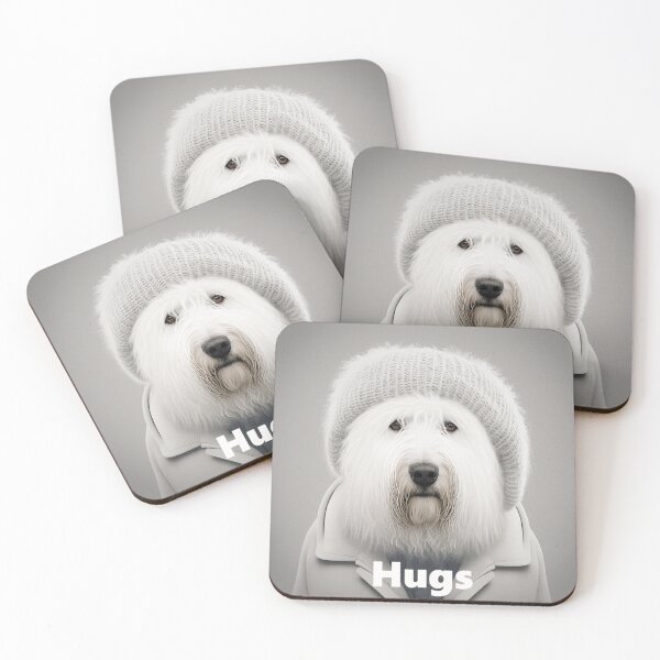 Item preview, Free Hugs - English Sheep Dog  designed and sold by zoomzoomies.