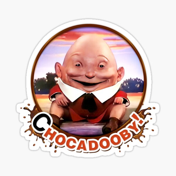 Item preview, Schokoladendumm! The Kinder Egg Humpty Dumpty Man (im Splat-Kreis) – gruseliger Kultklassiker der 1980er-Überraschungswerbung designed and sold by RetroTeeStudio.