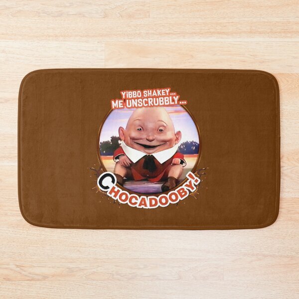 Item preview, Chocadooby! ME UNSCRUBBLY. The Kinder Egg Humpty Dumpty Man  (in splat circle) - creepy cult classic 1980s Surprise Ad designed and sold by RetroTeeStudio.