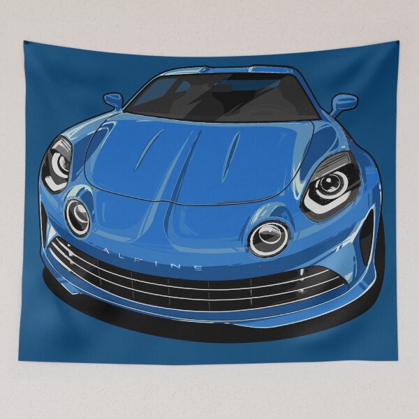 Item preview, Illustrated ICON Alpine A110 blue Graphic Artwork (french sports car) 2020 designed and sold by SketchNinja.