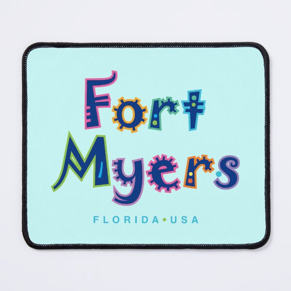 Item preview, Fort Myers Florida Tropical Typographic Design designed and sold by Futurebeachbum.