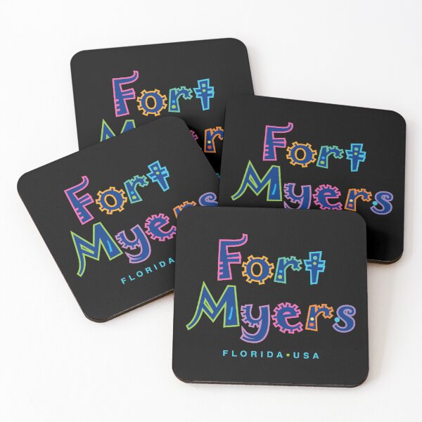 Item preview, Fort Myers Florida Tropical Typographic Design designed and sold by Futurebeachbum.