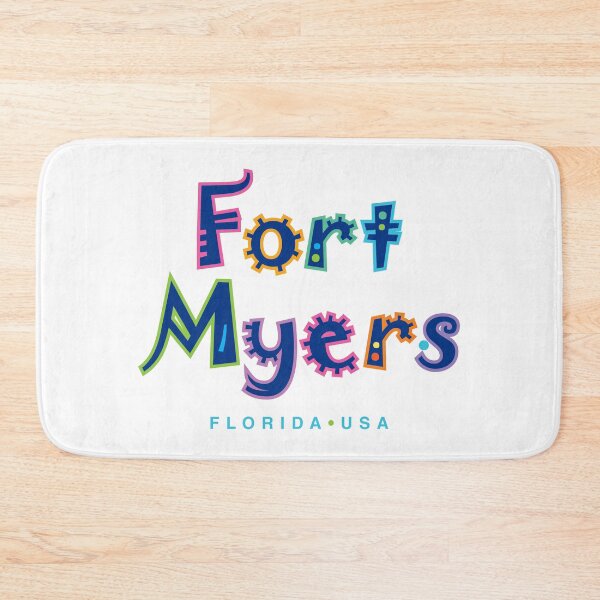 Item preview, Fort Myers Florida Tropical Typographic Design designed and sold by Futurebeachbum.