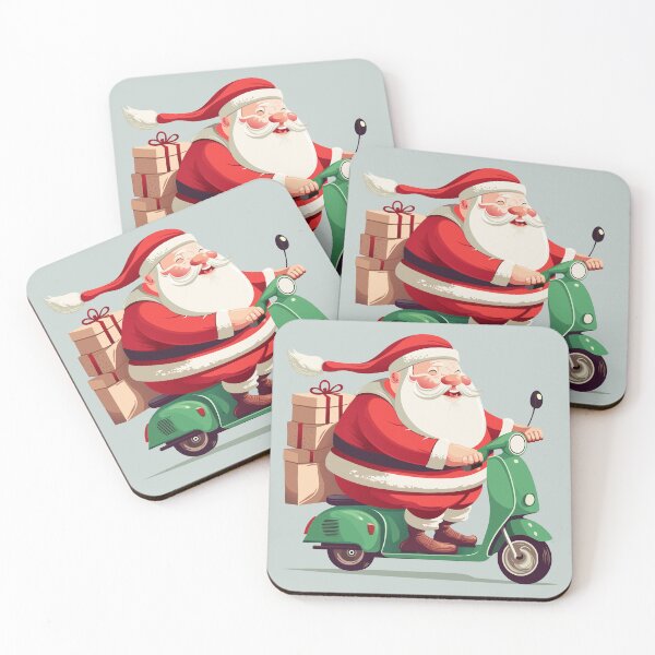 Item preview, Happy Santa Claus delivery gifts with Motorcycle  designed and sold by jordygraph.