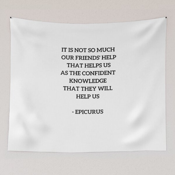 Item preview, EPICURUS FRIENDSHIP QUOTE designed and sold by Inspirationmotivation.