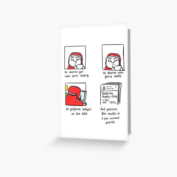 Scientific Santa  Greeting Card