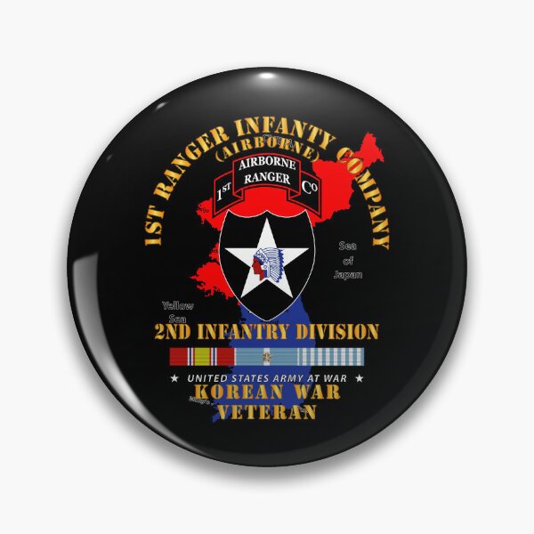 Item preview, Ejército - 1.ª Compañía de infantería de Rangers - 2.ª División con mapa y SVC de COREA X 300 designed and sold by Military Insignia Products.