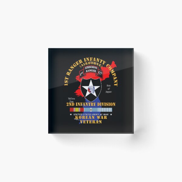 Item preview, Ejército - 1.ª Compañía de infantería de Rangers - 2.ª División con mapa y SVC de COREA X 300 designed and sold by Military Insignia Products.