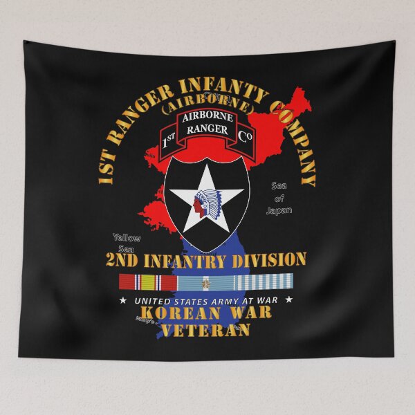 Item preview, Army - 1st Ranger Inf Company - 2nd ID w Map w KOREA SVC X 300 designed and sold by Military Insignia Products.