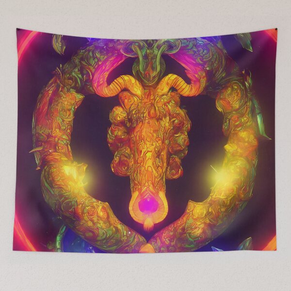 Item preview, Aries zodiac sign, illustrative art, artist interpretation, concept art designed and sold by LoveZodiac.