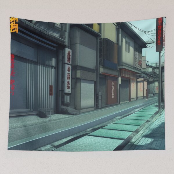 Aperçu de l'œuvre Rue Nagoya rurale au Japon créée et vendue par DesignerKin.