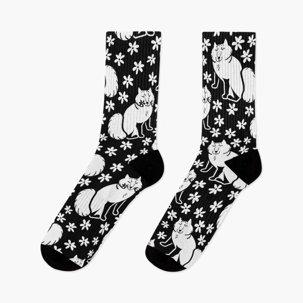 Item preview, Fox pattern in scandinavian style Black and White designed and sold by belettelepink.