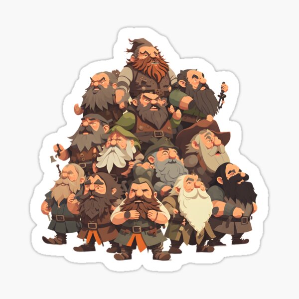Item preview, 13 Dwarves - Minimalist - Black - Fantasy designed and sold by Fenay Designs.