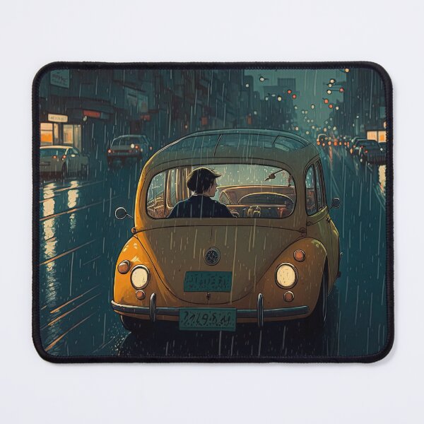 Item preview, Relaxing drive inside a yellow cab at night, in the rain in Asia designed and sold by justinasv775.