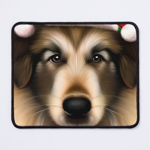 Item preview, Christmas Caucasian Shepherd Dog Wearing A Santa Hat designed and sold by ZenEverAI.
