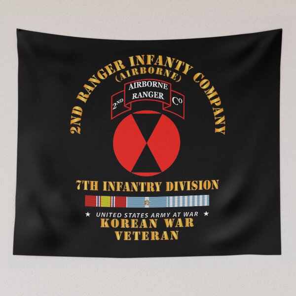 Item preview, Army - 2nd Ranger Inf Company - 7th ID w KOREA SVC X 300 designed and sold by Military Insignia Products.