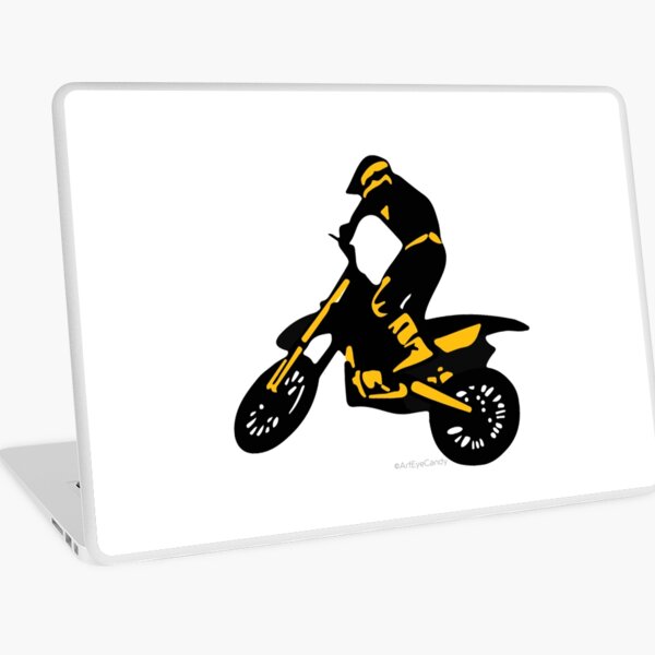 Motorcycle - Motocross Silhouette Laptop Skin