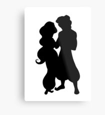 Couple Inspired Silhouette Metal Print