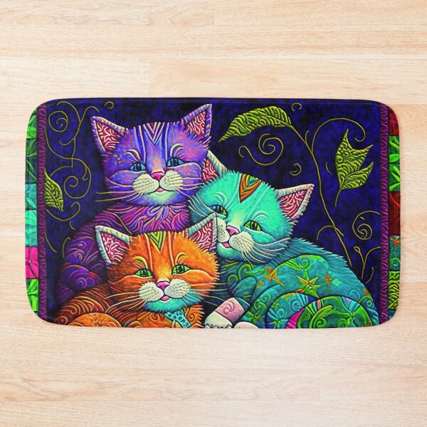 Item preview, Happy Friendly Colorful Cats designed and sold by Juliascutecornr.