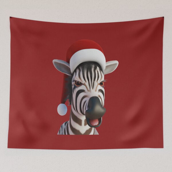 Artikelvorschau, Weihnachtszebra, lustiges Tier mit Weihnachtsmütze entworfen und verkauft von taiche.