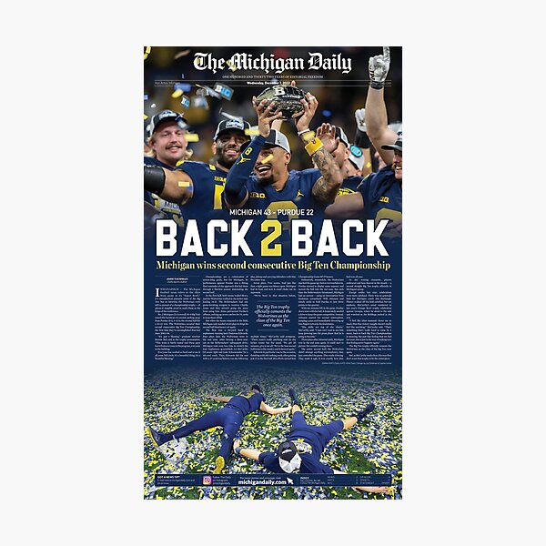 Item preview, 12/7 The Michigan Daily Front Cover Big Ten Champions designed and sold by michigan-daily.