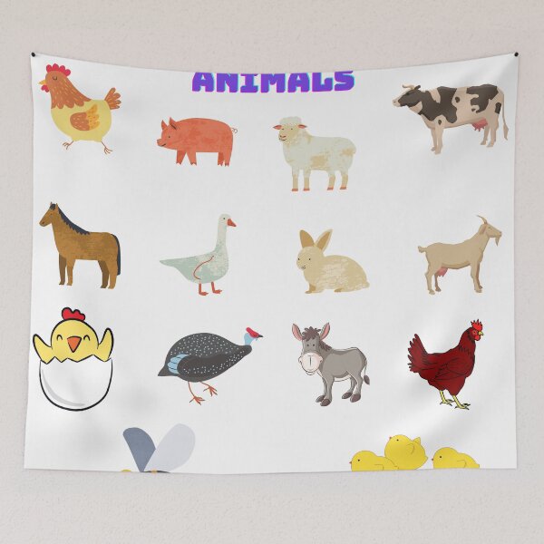 Item preview, farm animals sticker for kids learning  designed and sold by MichaelGrace.