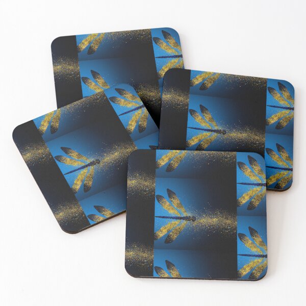 Item preview, Magical Gold and Blue Dragonfly designed and sold by unbleepable.
