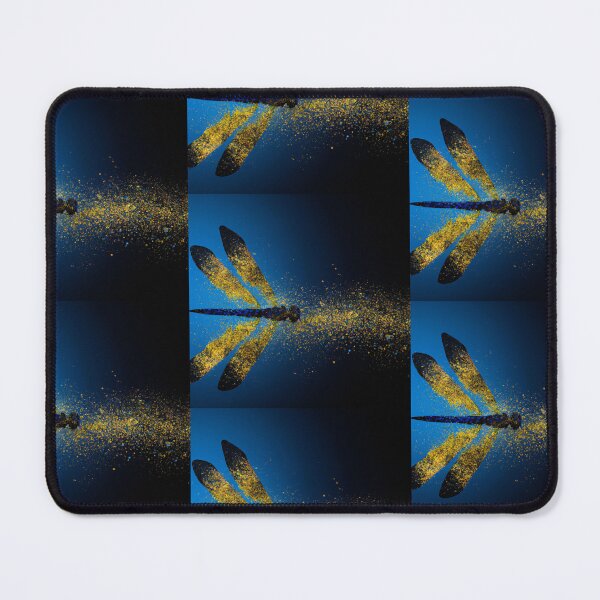 Item preview, Magical Gold and Blue Dragonfly designed and sold by unbleepable.