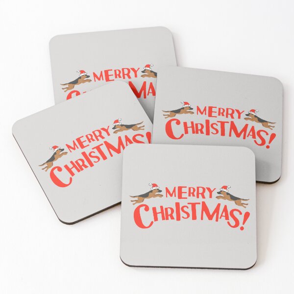 Item preview, Merry Christmas with Santa German Shepherd designed and sold by SeasonalDogs.