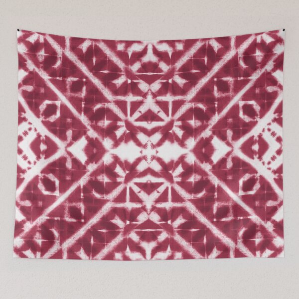 Item preview, Viva magenta and white hand painted shibori tie-dye designed and sold by marufemia.
