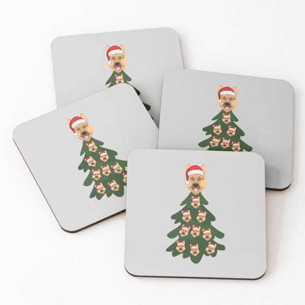 Item preview, Santa German Shepherd Christmas Tree designed and sold by SeasonalDogs.
