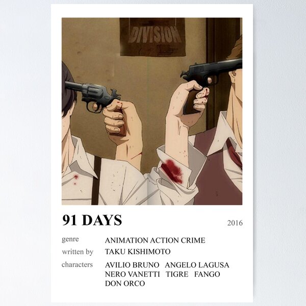 91 Days  Minimalist poster, Anime, 91 days