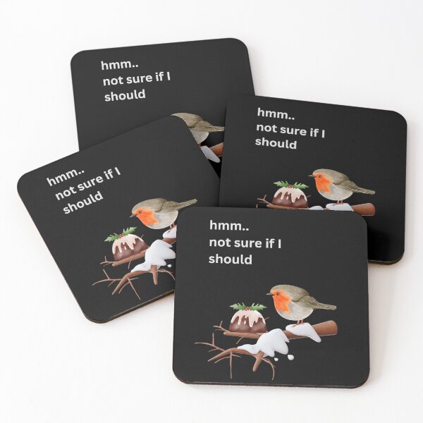 Item preview, Troubled Birds, Robin Christmas Pudding Dilemma Winter Design designed and sold by t1n3333.