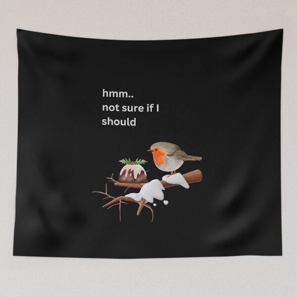 Item preview, Troubled Birds, Robin Christmas Pudding Dilemma Winter Design designed and sold by t1n3333.
