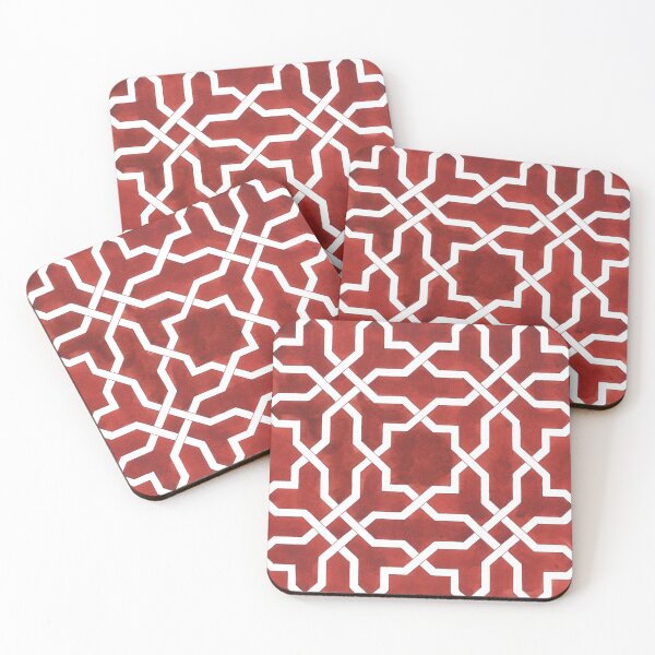 Item preview, Red Andalusian mosaic ALHAMBRA designed and sold by THALSIRA.