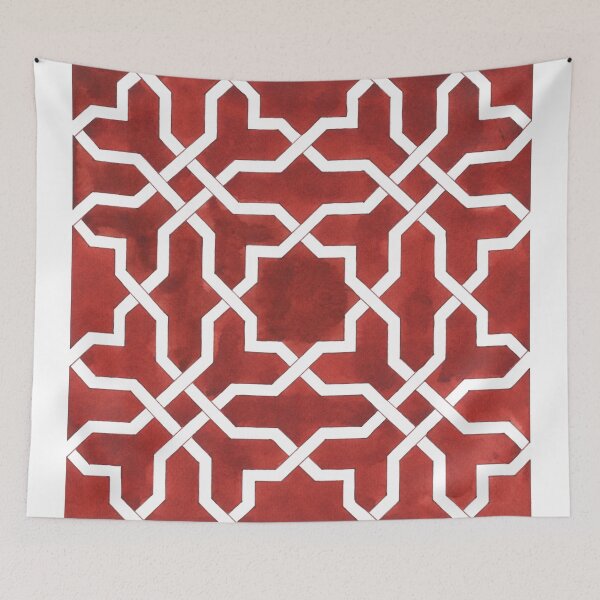 Item preview, Red Andalusian mosaic ALHAMBRA designed and sold by THALSIRA.