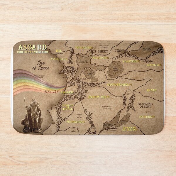 Item preview, Map of Asgard designed and sold by FantasySkyArt.
