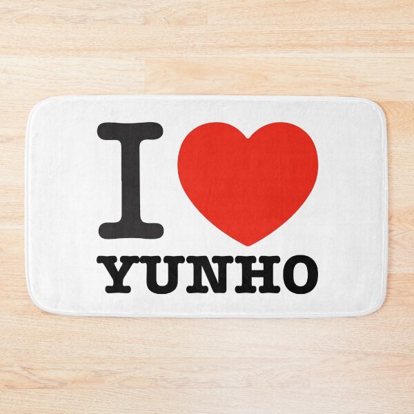 Item preview, i love Ateez Yunho text typography heart | Morcaworks designed and sold by Morcawork.